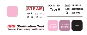 RRS Steam Sterilization Emulating Indicator Type 6 (14-11610)