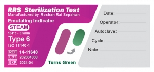 RRS Steam Sterilization Emulating Indicator Type 6 (14-11640)